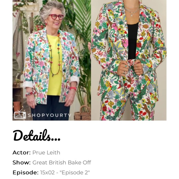 NWT Boden Thea Tailored Linen Blazer Multi, Exotic Paradise, 8P - Picture 5 of 16